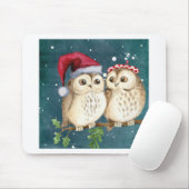 Frohe Weihnachten Owls Mousepad (Mit Mouse)