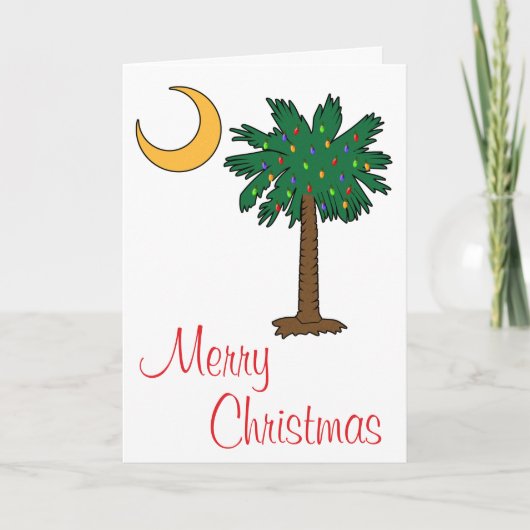 Frohe Weihnachten Palmetto Moon Card (Vorderseite)