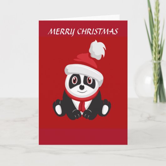 Frohe Weihnachten Panda Bear (Vorderseite)