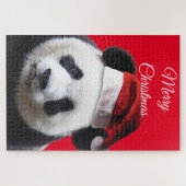 Frohe Weihnachten Panda Bear Puzzle (Horizontal)