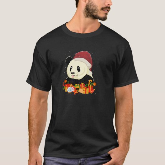 Frohe Weihnachten Panda Bear Santa Claus Ugly X Ma T-Shirt (Vorderseite)