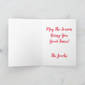 Frohe Weihnachten Panda Bear Skiing Mountain Karte (Innenseite)