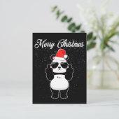 Frohe Weihnachten Panda Middle Finger Rude Xmas Ug Postkarte (Stehend Vorderseite)