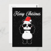 Frohe Weihnachten Panda Middle Finger Rude Xmas Ug Postkarte (Vorne/Hinten)
