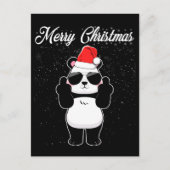 Frohe Weihnachten Panda Middle Finger Rude Xmas Ug Postkarte (Vorderseite)