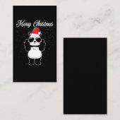 Frohe Weihnachten Panda Middle Finger Rude Xmas Ug Visitenkarte (Vorne/Hinten)