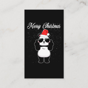 Frohe Weihnachten Panda Middle Finger Rude Xmas Ug Visitenkarte