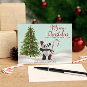 Frohe Weihnachten Panda Urlaub Postkarte