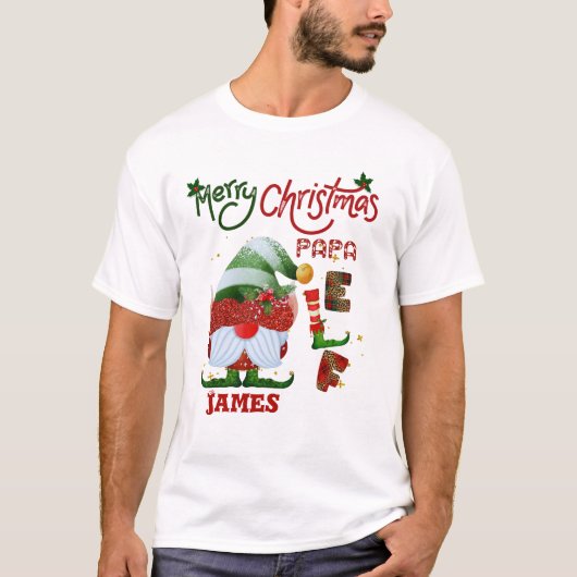 Frohe Weihnachten Papa Elf Men's Basic T - Shirt (Vorderseite)