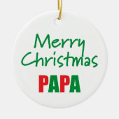 Frohe Weihnachten Papa Foto Keramik Ornament (Vorne)