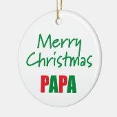 Frohe Weihnachten Papa Foto Keramik Ornament (Links)