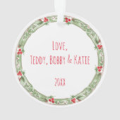 Frohe Weihnachten Papa Kinder heißt Jahr Feierlich Ornament (Rückseite)