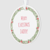 Frohe Weihnachten Papa Kinder heißt Jahr Feierlich Ornament (Vorderseite)