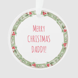 Frohe Weihnachten Papa Kinder heißt Jahr Feierlich Ornament