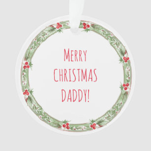 Frohe Weihnachten Papa Kinder heißt Jahr Feierlich Ornament