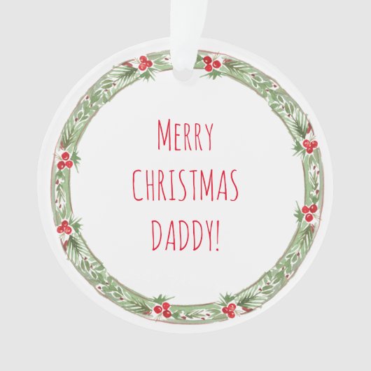 Frohe Weihnachten Papa Kinder heißt Jahr Feierlich Ornament (Vorderseite)