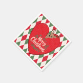 Frohe Weihnachten Papier Serviette (Ecke)