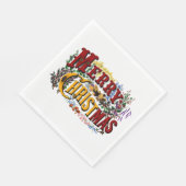 Frohe Weihnachten Papier Serviette (Ecke)