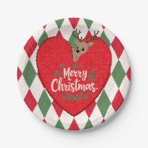 Frohe Weihnachten Papierplatte