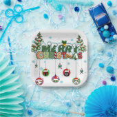Frohe Weihnachten Papierplatten Pappteller (Party)