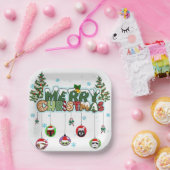 Frohe Weihnachten Papierplatten Pappteller (Party)