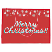 Frohe Weihnachten - Papiertaschen - Rot Große Geschenktüte (Rückseite)