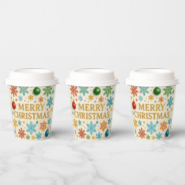 Frohe Weihnachten Papiertassen. Pappbecher