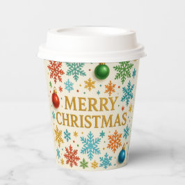 Frohe Weihnachten Papiertassen. Pappbecher