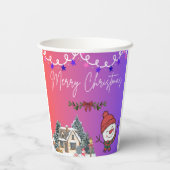 Frohe Weihnachten Papiertassen Pappbecher (Rückseite)