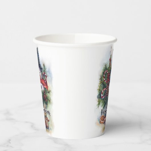 Frohe Weihnachten Pappbecher (Links)