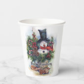 Frohe Weihnachten Pappbecher (Vorderseite)