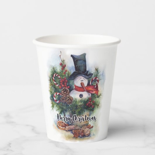 Frohe Weihnachten Pappbecher (Vorderseite)