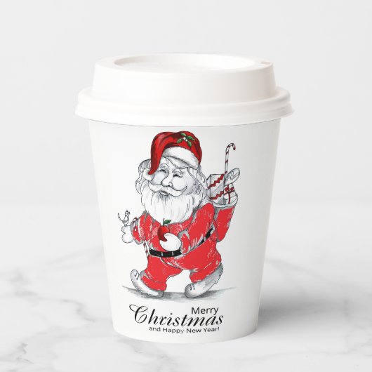 Frohe Weihnachten Pappbecher (Vorderseite)