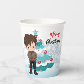 Frohe Weihnachten Pappbecher (Rückseite)