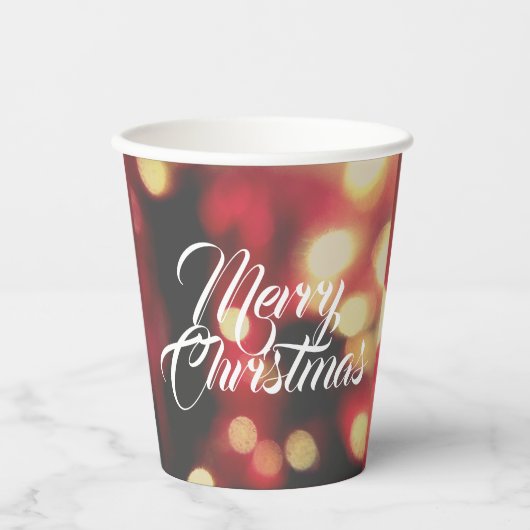 Frohe Weihnachten Pappbecher (Vorderseite)