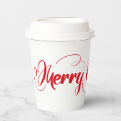 Frohe Weihnachten Pappbecher (Vorderseite)