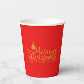 Frohe Weihnachten Pappbecher (Rückseite)