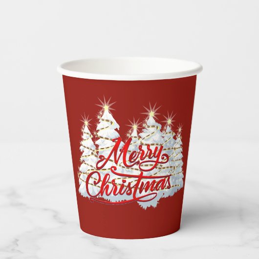 Frohe Weihnachten  Pappbecher (Rückseite)