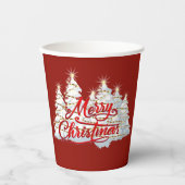 Frohe Weihnachten Pappbecher (Vorderseite)