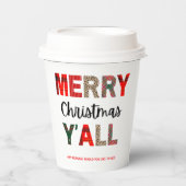 Frohe Weihnachten Pappbecher (Vorderseite)