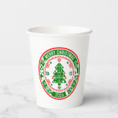 Frohe Weihnachten Pappbecher (Rückseite)