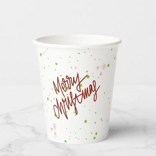 Frohe Weihnachten Pappbecher (Vorderseite)