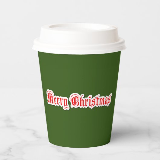 Frohe Weihnachten Pappbecher (Vorderseite)