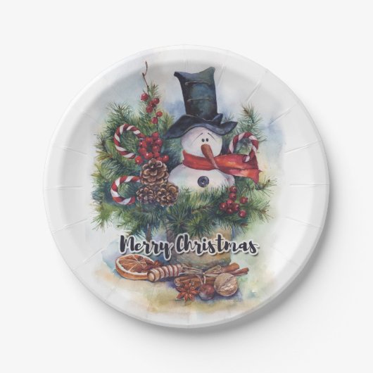 Frohe Weihnachten Pappteller (Vorderseite)