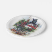 Frohe Weihnachten Pappteller (Schrägansicht)