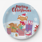 Frohe Weihnachten Pappteller (Vorderseite)