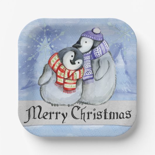 Frohe Weihnachten Pappteller (Vorderseite)