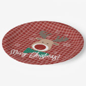 Frohe Weihnachten! Pappteller (Schrägansicht)