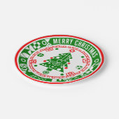 Frohe Weihnachten Pappteller (Schrägansicht)