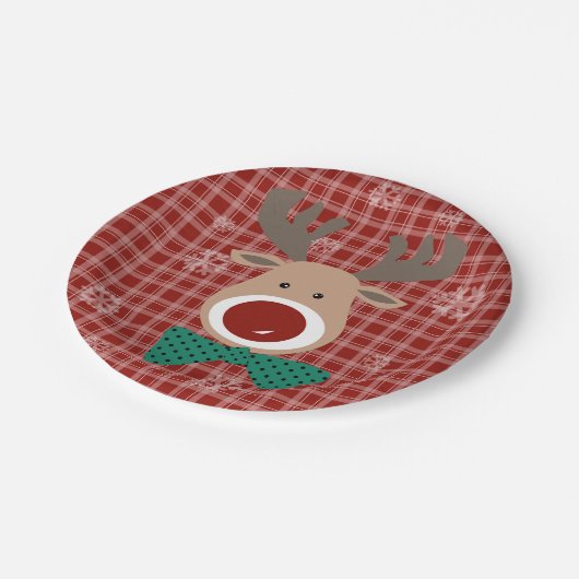 Frohe Weihnachten! Pappteller (Schrägansicht)